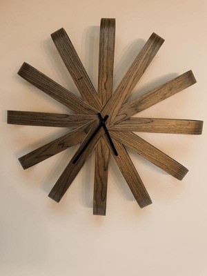 Ribbon Wood Wall Clock Natural - Umbra : Target