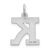 Black Bow Jewelry Sterling Silver Amanda Collection Medium Block Style Initial K Pendant - 3 of 4