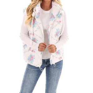 Women's Garden Grove Floral Puffer Vest - Pretty Follies - 1 of 3