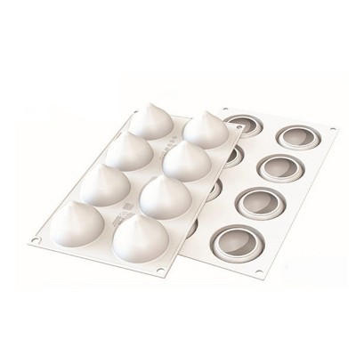 Silikomart "GOUTTE 55" Flexible Baking & Freezing Mold, 1.85 Oz, 8 Cavities