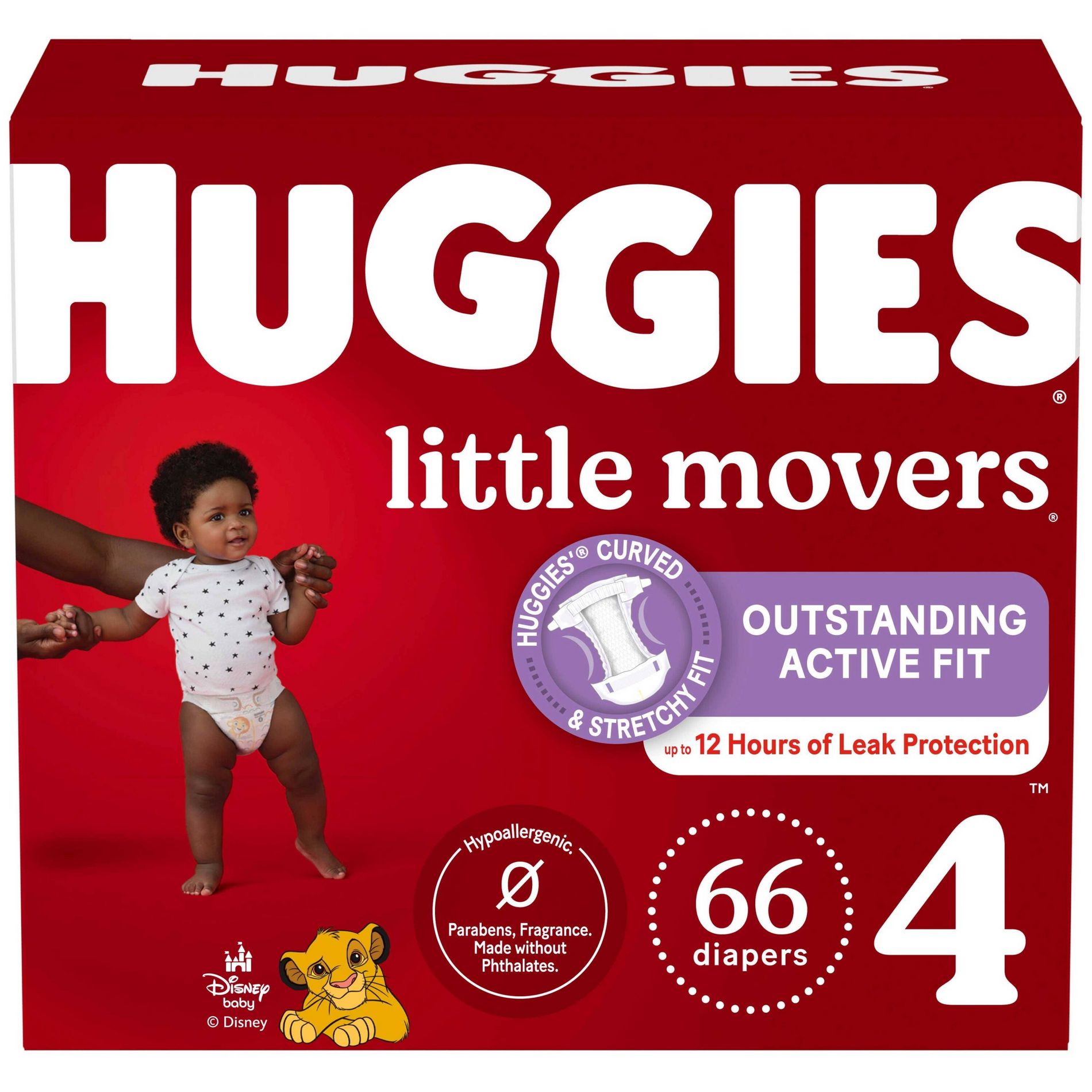 Huggies Little Movers Diapers - Size 4 - 66ct