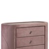 43" Salonia Decorative Storage Drawer Pink Velvet - Acme Furniture: Upholstered, 5-Drawer Chest, No Assembly Required - 2 of 4