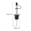 Unique Bargains Stainless Steel Leakproof Odorless Liquor Pourers with Rubber Dust Caps 2 Pcs Silver - 2 of 4