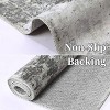 Modern Washable Area Rug - Neutral Abstract Design, Non-Slip Backing, Stain-Resistant Low Pile for Living Room, Bedroom & Office - 3 of 4
