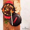 Cuisinel Cast Iron Skillet with Lid - 8" Dual Handle Fry Pan, Scraper & Silicone Cover, Pre-Seasoned, Oven Safe, Grill, Stovetop, Induction Use - 2 of 4