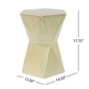 Modern Hexagonal Outdoor End Table – Textured Iron Patio Accent Table for Indoor and Outdoor Use, Patio SideTables -Christopher Knight Home - 4 of 4