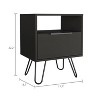 NicBex Nightstand with 1 Drawer,Bedside Table with Solid Wood Frame and Wood Legs,Modern Side Table for Bedroom,Living Room - 3 of 4