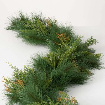Sullivans Artificial 6 ft. Mixed Pine & Juniper Garland, Green