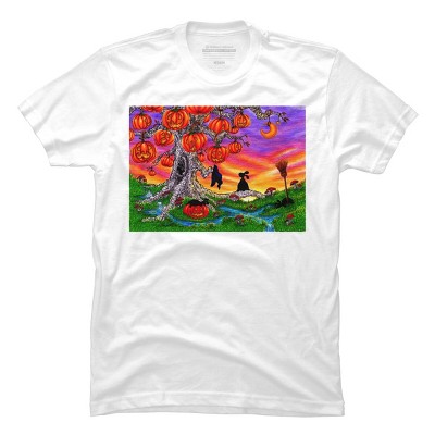 Men's Design By Humans WAITING FOR HALLOWEEN By Buddyforme T-Shirt
