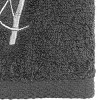 Avanti  Granite with Silver Script Monogram Bath Towel Letter   A - 3 of 3