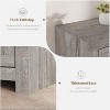 Jojoka Farmhouse TV Stand for 75/80 Inch TVs,Wood Grain Grey - 4 of 4