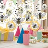 Big Dot of Happiness Little Bumblebee - Bee Baby Shower or Birthday Party Hanging Decor - Party Decoration Swirls - Set of 40 - 2 of 4