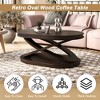 NicBex Mid Century Solid Wood Cocktail  Coffee Table with Elegant X-Shaped Base,Modern Tea table Center Table for Living Room,Bedroom - 2 of 4