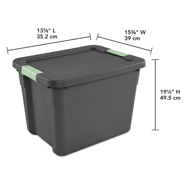 Tote de almacenamiento con cierre de 12 gal - Brightroom™: Contenedor utilitario gris apilable con tapa, organizador portátil universal 7