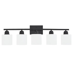 DAKAFUL Bathroom Vanity Light, 4/5/6/8/10-Light Vanity Fixture with Frosted Glass Shades,Reversible Wall Light Over Mirror, for Bathroom/Bedroom - 1 of 4