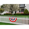Patriotic Embroidered Bunting USA 72" x 36" Pleated Banner with Brass Grommets Briarwood Lane - 3 of 4