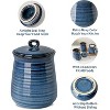 3-Piece Vintage Ceramic Canister Set with Airtight Lids, 25oz, Navy - 3 of 4