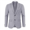 Clearlove Mens Slim Fit Two Button Suit Jacket Classic Notch Lapel Blazer Professional Tailored Dress Coat Wedding Business Formal Wear gray 3XL - 2 of 4