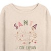 Women's - Winnie the Pooh - Christmas Tigger - Santa, I Can Explain Lightweight French Terry Wide Neck Long Sleeve Shirt - 2 of 4
