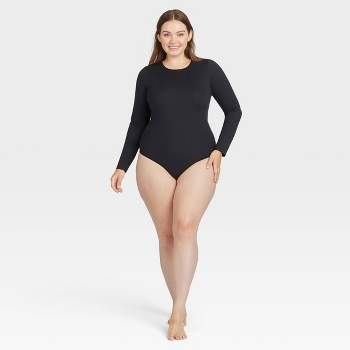 ASSETS by SPANX Women's Long Sleeve Thong Bodysuit
