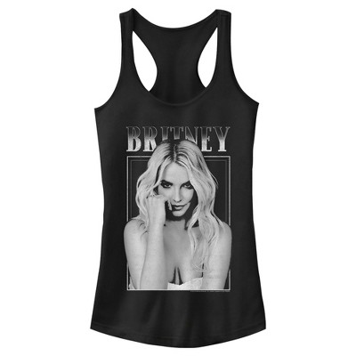 Juniors Womens Britney Spears Secret Star Racerback Tank Top - Black ...