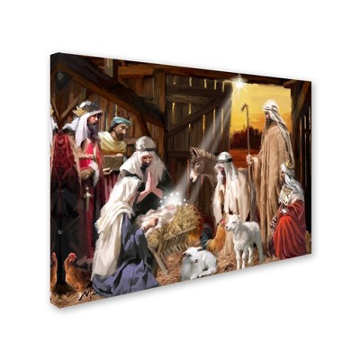 Trademark Fine Art - The Macneil Studio Nativity Matted Framed Art