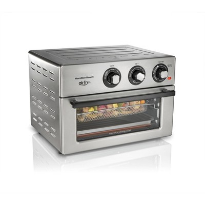 Hamilton Beach Electric Air Fryer Oven - Silver: 1800W Toaster & Broiler, Stainless Steel, Dishwasher-Safe Parts