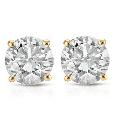 Pompeii3 1 1/5CT Diamond Studs 14K White or Yellow Gold