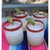Dos Sueños Mexican Hand Blown Tumblers - Red Rim - 10oz - Set of 4 - 3 of 4