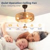 20" Rustic Farmhouse Ceiling Fan with Handwoven Rattan Shade, 3-Light Fixture, 6-Speed Remote for Bedroom, Dining, Cottage, or Loft - 2 of 4