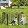 Costway Dog Playpen Indoor Outdoor 8 Panel Height Pet Fence for Puppy w/ Door - 4 of 4