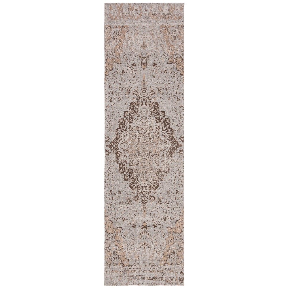 2'3inx8' Runner Loomed Medallion Rug Taupe - Safavieh