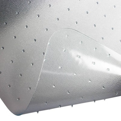 Clear Rectangular Polymer Chair Mat with Anchor Grips
