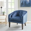 NicBex Velvet Accent Chair,Upholstered Living Room Chairs with Curved Button Tufted Back,Mid-Century Armchair,Accent Chairs for Living Room,Blue - 2 of 4