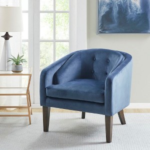 CAVINAS Faux Fur Accent Chair with Curved Back and Metal Sled Frame,Comfy Upholstered Living Room Chairs,Reading Chairs for Living Room - 1 of 4