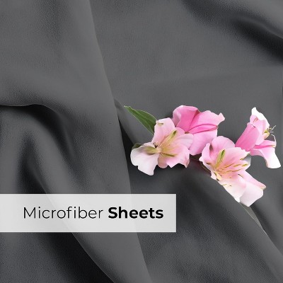Gray Queen 6-Piece Extra Deep Pocket Microfiber Sheet Set