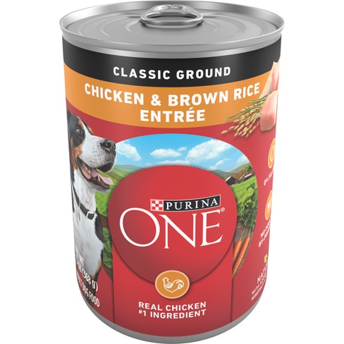 Purina One Smartblend Classic Ground Wet Dog Food Chicken Brown