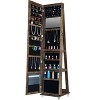 Gulches Fashion Simple 360° Swivel With light Jewelry Cabinet - 2 of 4