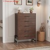 Living Room 4+2 Dresser/5 Dresser for Bedroom, 46.6 in /50.5 in Tall Drawer w/ Large Storage Space, Freestanding Wooden Closet Storage Dresser Chest - 4 of 4