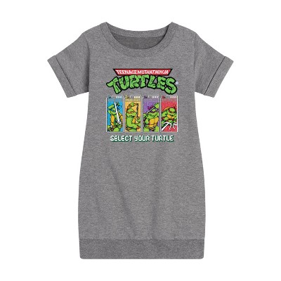 - Teenage Mutant Ninja Turtles - Select Your Turtle Video Game Graphic Short Sleeve Fleece Dress