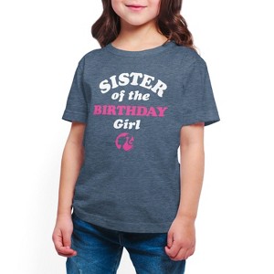 Girls' - Barbie - Sister of The Birthday Girl Short Sleeve Graphic T-Shirt - 1 of 4
