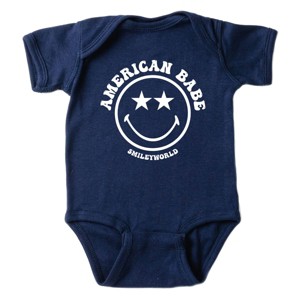 The Juniper Shop SmileyWorld American Babe Baby Short Sleeve Bodysuit - 1 of 4