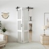 SMARTSTANDARD Bifold Barn Door 84 in. Height 3-Lite Frosted Glass MDF Bi-fold Sliding Closet Doors with Hardware Kit Included, Predrilled - 2 of 4