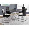 Monarch Specialties Dining Table 48" Rectangular Small Kitchen Dining Room Grey Laminate Chrome Metal Contemporary Modern - 3 of 4