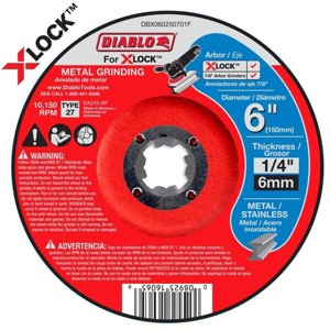 Diablo DBX060250701F 6" Type 27 Metal Grinding Disc for X-Lock and All Grinders - 1 of 1