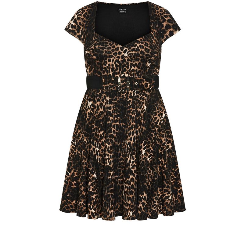 Women's Plus Size Phoebe Dress - leopard | CITY CHIC, 5 of 7