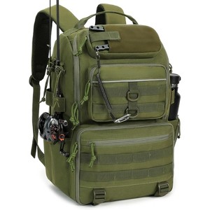 Tackle Backpack Fishing Bags with Rod Holder, 40L Water-Resistant Tackle Box Storage Bag - 1 of 4