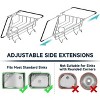 LunaLulinlk Extendable Stainless Steel Kitchen Sink Corner Caddy, Adjustable Sponge Holder for All Sink Types - 2 of 4
