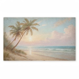 Stupell Industries Sunset View Beach Palms Printed Outdoor Door Mat, design by Kim Allen, 18"x30" - 1 of 4