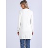 INSPIRE CHIC Women's Long Sleeve Open Front Lightweight Knit Long Cardigan Sweater - 3 of 4